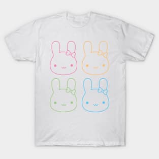 Kawaii Pastel Bunny Bows T-Shirt